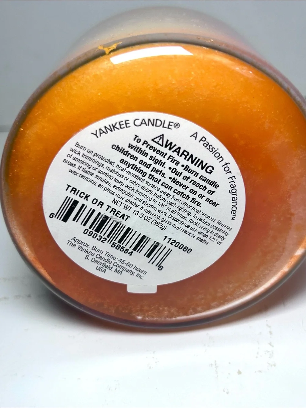 Yankee Candle Trick or Treat 12oz Halloween Swirl Jar Buttercream Candy Corn